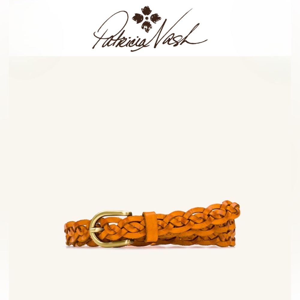 NWT Patricia Nash Leather Nicoletti Braided Leather Belt - Picture 2 of 7